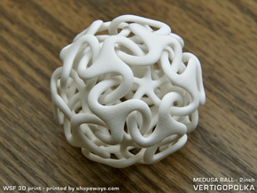 Medusa Ball 2inch in White Natural Versatile Plastic