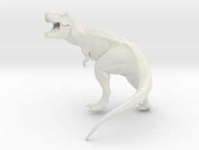 T Rex Roaring 16 cm long.   in White Natural Versatile Plastic