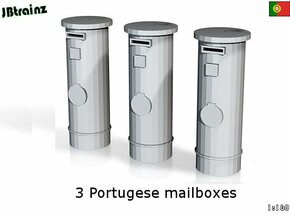 3 Portuguese mailboxes (1:160) in Tan Fine Detail Plastic