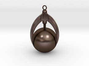 Ball And Claws (large) Pendant in Polished Bronze Steel