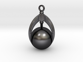 Ball And Claws Pendant in Polished and Bronzed Black Steel