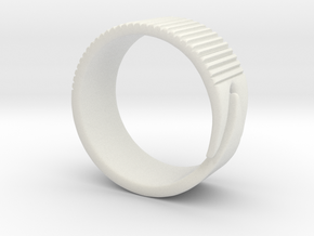 Rift Ring - EU Size 63 in White Natural Versatile Plastic