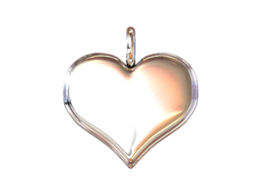 Necklace Pendant "HEART" Basic in White Natural Versatile Plastic