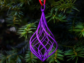 Christmas Tree Ornament (Bauble) - Duo in Purple Processed Versatile Plastic