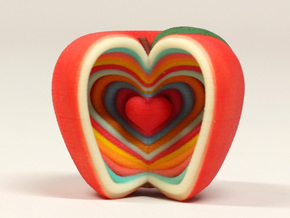 Growing Heart Apple in Full Color Sandstone