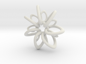 RingStar 7 points - 5cm in White Natural Versatile Plastic