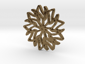Floral Snowflake Pendant in Natural Bronze
