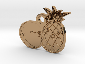 Fruits Love Pedant in Polished Brass