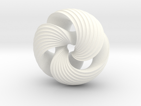 Mobius Knot in White Processed Versatile Plastic