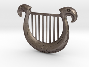 Zelda's Harp in Polished Bronzed Silver Steel