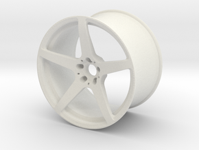 Scaled 1:12 5 Spoke Performance Wheel in White Natural Versatile Plastic