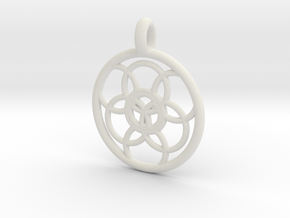 Lysithea pendant in White Natural Versatile Plastic