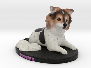 Custom Dog Figurine - Boomer in Full Color Sandstone