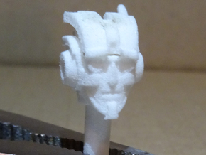 Smaller Rung Head (w. concerned eyebrows) in White Natural Versatile Plastic