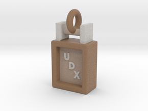 Obedience Scent Article Box UDX Title Pendant in Full Color Sandstone