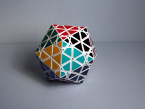 FTI radiolarian 2 - face turning icosahedron in White Natural Versatile Plastic