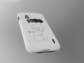 cover Nexus 4 Shell in White Natural Versatile Plastic
