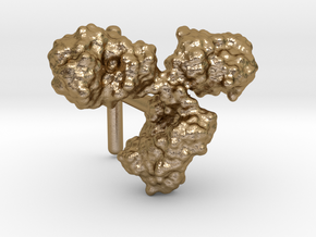 Antibody cufflink (surface) in Polished Gold Steel
