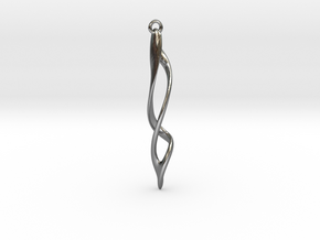 loop and multiple twisted straight version in Polished Silver