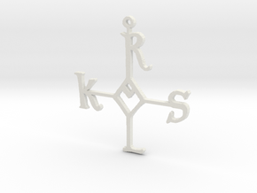Karolus ornament 4" in White Natural Versatile Plastic