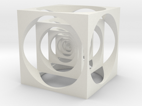 Cool cube in White Natural Versatile Plastic