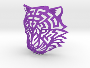Tiger Head (M) Faux Taxidermy in Purple Processed Versatile Plastic