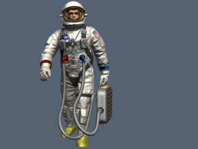 Gemini Astronaut / 1:12 / Walking Version in White Natural Versatile Plastic