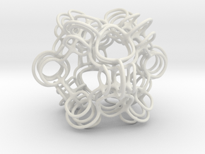 Skeletal Loops #2 Smaller in White Natural Versatile Plastic