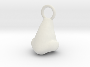 Nose knocker pendant in White Natural Versatile Plastic