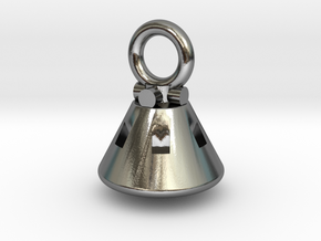 Orion Capsule Pendant in Polished Silver
