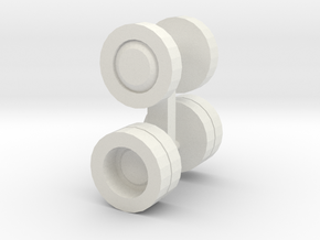 ho scale bus wheels in White Natural Versatile Plastic