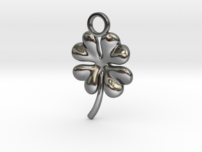 Clover earring in Fine Detail Polished Silver