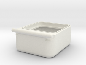 Transport Box Bottom 30mm in White Natural Versatile Plastic