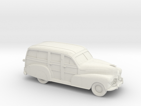 1/87 1948 Chevrolet Fleetmaster  Woody  in White Natural Versatile Plastic
