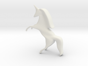 Unicorn in White Natural Versatile Plastic