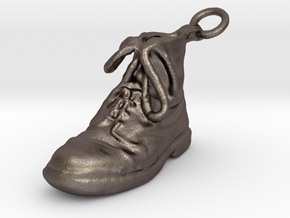 Boot Left in Polished Bronzed Silver Steel