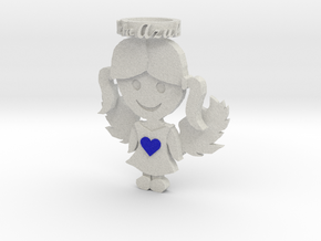 Pendant Full Color Sandstone Blue Angel Girl in Full Color Sandstone