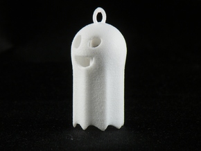 Smiley Ghost  in White Processed Versatile Plastic