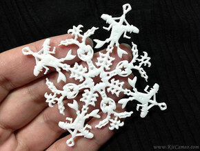 Mermaid Snowflake in White Processed Versatile Plastic