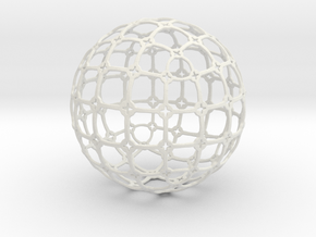 CageSphere1 in White Natural Versatile Plastic