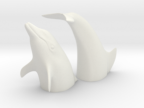 A Dolphin or Dolphins in White Natural Versatile Plastic