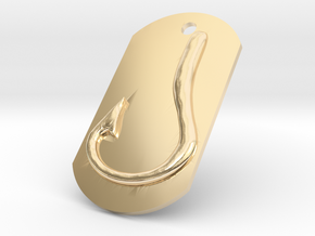 Dogtag-Fishing in 14K Yellow Gold