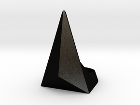 Golden Ratio Triangle Ring: Sz7 in Matte Black Steel