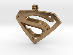 Superman Medallion in Natural Brass