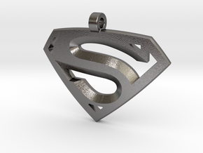 Superman Medallion in Polished Nickel Steel