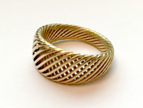 Twisted Ring - Size 9 in Natural Brass