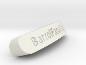 BarrelFanatic6 Nameplate for SteelSeries Rival in White Natural Versatile Plastic
