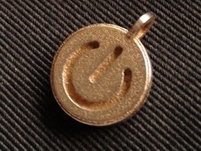 Power switch pendant in Polished Bronzed Silver Steel