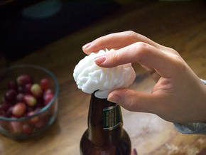 Brain Beer Twist Opener in White Processed Versatile Plastic