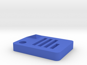 Google Docs Icon (size: Tiny) for Keychain, Charm  in Blue Processed Versatile Plastic
